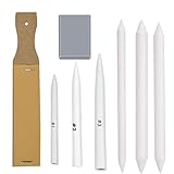 NATUCE Mischen Papierwischer Set, 6 Stück Papierwischer Bleistift mit 1 Stück Papierwischer Schleifpapier, 1 Stück gekneteter Radiergummi für Studentische Künstler Skizzenzeichnung