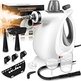 Dampfreiniger, 1050 W Boden Dampfreiniger Handgerät mit 11 Zubehör Max 3,5 bar Hochdruck 230F° Hochtemperaturdampf, Handdampfreiniger für alles Polstermöbel Auto Bad Sofa Fenster Fliesen Teppich
