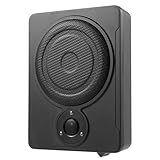 ATIVLB Auto Untersitz Subwoofer Kompakt Kfz Aktiv Bassbox Mit Kabel Set,mit Montagehalterungen,5 passende Verbindungskabel,für Einbau in Verschiedene Fahrzeugmodelle,12,4x9,44x3 Zoll