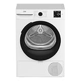 Beko BM3T38249W Wäschetrockner, 8 kg, Frontlader, Wärmepumpentrockner, allergikergeeignet, 15 Programme, AquaWave Schontrommel, Weiß