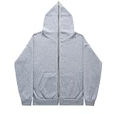 Herren-Kapuzen-Sweatshirt mit durchgehendem Reißverschluss, langärmelig, Fleece, Sweatshirt, Reißverschluss, Kapuze, Sweatshirts, Outdoor, lässige Sweatshirts, leichte Hoodies mit Kängurutaschen