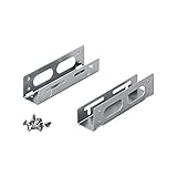 Goobay 93034 3,5' Festplatten-Einbaurahmen auf 5,25' - 1-fach zum Einbau von einer HDD- / SSD-Festplatte in einen 5,25 Zoll Einbaurahmen, Silber