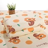 Morbuy Inkontinenzunterlage Waschbar, Inkontinenzunterlagen Bett Groß Inkontinenz Bettunterlage wasserdichte Anti Rutsch Weich Atmungsaktive für Kinder & Senioren (Süßes Eichhörnchen,200*220CM)