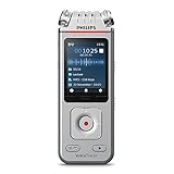 Philips VoiceTracer Audiorecorder DVT4110 digitales Diktiergerät Aufnahmegerät für Vorträge und Interviews, 3 High-Fidelity-Mikrofone, 8GB, Smartphone-App (Android/iOS)