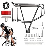 Snsengg Fahrradgepäckträger, Mehrzweck-Rückseite aus Aluminiumlegierung, 99/94/33 cm, Fahrradzubehör für Gepäck, Fracht und Kleidung (schwarz)