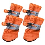 EIR 4 Stück Pfotenschutz für Hunde,Pfotenschutz Hund Verletzung,Wasserdichte Socken,Hundeschuhe Pfotenschutz Outdoor,Hunde Schuhe Outdoor,mit Verstellbaren Riemen,für den Innen- und Außenbereich
