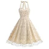 HINTSAN Damen 50er Jahre Kleider Rockabilly Petticoat Vintage