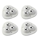 4 Stück Kugelrollen, Möbelrollen klein,Kugelrollen, Möbel 360 Grad Kugelrollen,ABS-Material Räder aus rostfreiem Stahl,selbstklebendes Universalrad,für Mülleimer, Aufbewahrungsboxen, Kleinmöbel