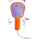Elektrischer Fliegenklatsche, leistungsstark und kompakt, USB, für drinnen und draußen, tägliches Zubehör für den Außenbereich, Terrasse, Camping, Hotel, Reisen und Küche
