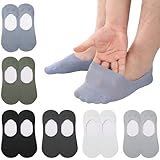 Utensilsto 6 Paar Damen Unsichtbare Socken 39-42 Füsslinge Füßlinge Damen No Show Socken Atmungsaktiv Unsichtbare Großes Silikonpad Verhindert Verrutschen Damen
