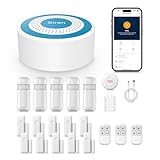 XNH 2.4GHz WLAN Sicherheitssystem für Haus, 20 Stück Alarmanlage für Haus, Wohnung mit APP, 100 dB Sirene, Bewegungsmelder, Tür-Fenstersensoren, Fernbedienung, Funktioniert mit Alexa