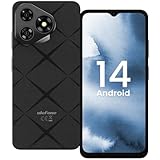 Ulefone Note 19 Smartphone Ohne Vertrag Android 14 5000mah Octa Core 6,56' HD+ 6GB+32GB/512GB SD 8MP+5MP Panorama Kamera 4G Dual SIM Handy Günstig Face ID GPS OTG 2 Jahr Garantie-Schwarz