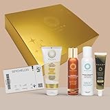 BOTAN Pflege-Ritual Geschenkset – Speziell für Seychellen – Progressives Anti-Aging-Bronzer-Spray, Peeling & Feuchtigkeitsspendender Nebel – Routine natürlicher Bräunungs-Teint – Geburtstag, Muttertag