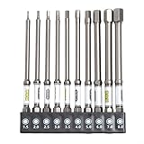 11-teiliges magnetisches Schraubendreher-Bit-Set, perfekt für Elektrowerkzeuge in einer kompakten Länge von 35,6 cm mit Verfügbarkeit (B)