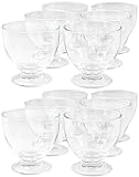 Wamat 12-Set Eisbecher Dessertschalen Eisschalen Eisschale Eisgläser EIS Glas 425 ml