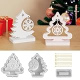 Silikonformen Gießformen Weihnachten,2 Stück Silikonform Weihnachten,Silikonformen Gießformen Kerzenhalter,Silikonform Tannenbaum,Silikonforms Weihnachtsbaum,zum Gießen Gießformens Silikon