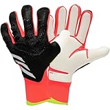 PLbSe Fußball-Torwarthandschuhe, Torwart-Trainingshandschuhe, starker Halt, rutschfest und atmungsaktiv, für Erwachsene und Kinder (Schwarz, 10)