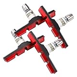 MEXITAL 2 Paar V-Brake Bremsschuhe Fahrrad V-Bremse V Fahrrad bremsbeläge mit Sechskantmuttern und Distanzstücken V Fahrrad brems blöcke Set 70 mm v Brake bremsbeläge V Brake Fahrrad Bremsschuhe