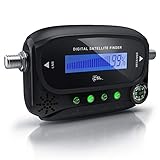 CSL - Digital Satfinder, präzises Messgerät zum Ausrichten Ihrer Satelliten-Schüssel, Satelliten-Finder inkl. F-Kabel, Tonsignal, LCD Display, Satellitenerkennung, auch für Astra 19.2 digital