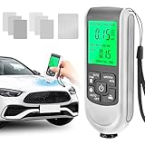 WIYETY Digitales Schichtdickenmessgerät: Tragbares Farbdickenmessgerät, Schichtdickenmessgerät mit Hintergrundbeleuchtung, Auto Lackmessgerät Automatische Abschaltfunktion von 0 Bis 2000 UM