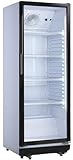 Flaschenkühlschrank mit Glastür 360 L - Gewerbekühlschrank, Getränkekühlschrank groß, weiß mit LED Beleuchtung, ideal als Flaschenkühlschrank für Bier-Flaschen oder Dosen