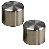 通用 9FLP Endstücke für Gardinenstangen zur Dekoration von Vorhängen Curtain Rod Covers Ends, Acrylic, Edelstahlfarbe