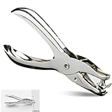 Einzellocher - 6MM Silber - Büromaterial unverzichtbar - Hochleistungs-Schreibwaren mit mehreren Blatt Kapazität für Papier und Karte Geschenkanhänger Locher