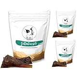Zahnbürstle Kamelkopfhaut Kaustangen Natürlich & Getreidefrei - Rohhaut Kaurollen gegen Zahnstein & Zahnbelag Rohleder Hunde - Dental Care Dog Chew Sticks | Billos Kamel-Haut 3er Pack (3x 150g = 450g)