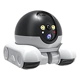 Bot Camera Bot Pro 360° View Bot Robot 1080p Wi Fi Mobile Pet Cameras Lens With APP Control Night Mobile Phone Remote Control For Pet/Elde Kids Digital Video Camera (Black, One Size)