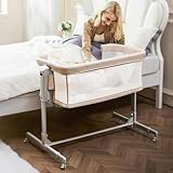 SANEWE Beistellbett Babybett mit Rollen - Federwiege für Babys - Reisebett Set - Ausziehbares Kinderbett - Sicherer Schlafplatz für Kleinkinder