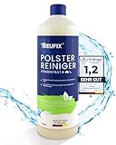 Treufix - Polsterreiniger Konzentrat für Sofa, Couch & Matratzen - Effektives Teppich Reinigungsmittel 1L - Geeignet für Waschsauger, Nasssauger und Handreinigung inkl. E-Book - Made in DE