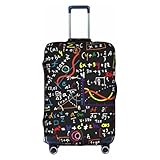 Math Formula Print Trolley Koffer Schutzhülle Hohe Elastizität Stoff Trolley Koffer Abdeckung, Weiss/opulenter Garten, X-Large