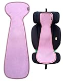 HECKBO Kinder Sitzauflage Sommer Antischwitz für Kinderwagen - Gruppe 2/3 - Autositz für Kinder Matte - Mädchen Jungen - Rosa