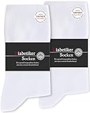 SockWaddles 6 Paar Diabetikersocken ohne Gummibund & ohne Naht 97% Baumwolle, Diabetiker Socken mit Komfortbund Hautfreundlich & Atmungsaktiv baumwollsocken für Damen Herren Weiß 39-42