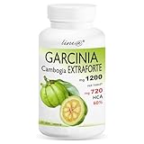 GARCINIA CAMBOGIA EXTRAFORTE 1200mg pro Tablette - 180 Tabletten - 100% PURE (720mg HCA pro Tablette) 100% NATURAL - ITALIENISCHES PRODUKT