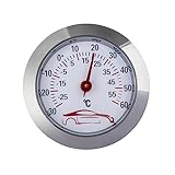Zifferblatttyp Analoger Temperaturmonitor Auto Thermometer 43 Mm Rundes Temperaturprüfmessgerät -30 Bis 60 ℃ Temperaturmesser Messgerät Genauigkeit Temperaturmonitor Nicht Erforderlich