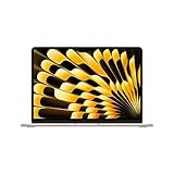 Apple 13' MacBook Air Laptop mit M3 Chip: 13,6' Liquid Retina Display, 16 GB gemeinsamer Arbeitsspeicher, 256 GB SSD Speicher, beleuchtete Tastatur, 1080p FaceTime HD Kamera, Polarstern