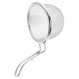 ELAYARD Edelstahl Nudelsieb mit Griff Hitzebeständiger Pasta Hot Pot Seiher Robustes Küchensieb für Abtropfen von Gemüse Teigwaren für Zuhause und Gastronomie