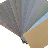 72 Stück Sandpapier, Schleifpapier, Nasstrockenschleifpapier, 400/600/800/1000/1200/1500/2000/2500/3000 Körnung, Schleifpapier, Karosserie, Handwerk, Sandpapier, für Metall, Holz, Wände