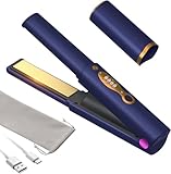 OBEST Glätteisen Kabellos, 2 in 1 Glätteisen Locken und Glätten, Wiederaufladbares Tragbares USB Haarglätter Kabellos, 3 Ainstellbaren Temperaturen, 5000mAh