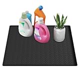 Couverture de Machine à Laver à Chargement par le Haut – Housse Séchante Pliable en Silicone Imperméable | Tapis Protecteur Antipoussière pour Séche-Linge, Cuisine, Salle de Bain, Appartement