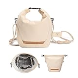 K&F Concept Kameratasche Rollup Fototasche, Modische Kamera Umhängetasche, Verstellbarer Schultergurt Camera Bag, Fotografen-Schultertasche Liner Bag für DSLR-Kamera Spiegellose Kamera, Beigei