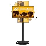 Kyyivwine 22' Beweglicher TV auf Rädern,Android OS Portable TV Touchscreen Monitor 1080p,4+64GB Speicher Tragbarer Fernseher,Drehbares Display mit Mobiler Basis,Eingebauter Akku 6000mAh,mit Typ-C-Port