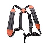 lvifloae Gepolsterter Saxophongurt mit sicherem Haken, ergonomischer Saxophongurt zur Linderung von Nacken- und Rückenschmerzen, langlebiges Saxophonzubehör für Sopran-Altsaxophon, breite (Schwarz)