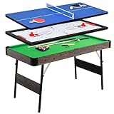 ZLLPIGLS Multi-Billardtisch, Tragbare Billiard Tisch mit Komplettem Zubehörsatz, für Zuhause, Spielzimmer, Büro oder Freizeiträume(Green,122.8x61.8x79.3cm/48.3x24.3x31.2in)