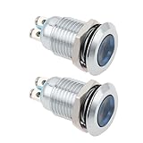 EMSea 2 Stück 15 Mm Auto-Armaturenbrettanzeige 12 V DC 15 MA für Auto-Armaturenbretter Motorräder (blau)