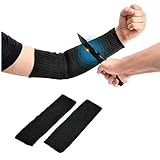 Yosoo Armschutzmanschette, Schnittschutz, Brennbeständig Stahldraht-Armband - Schutz der Stufe 5, Abnutzungs-Sicherheitsschutz für Gartenarbeit, Lager, Fabrikarbeit