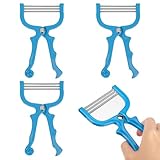 Mikikit Manueller Epilierer 3 Stück für Frauen Gesichtshaarentfernung und Augenbrauenpflege Federbasierte Sanfte Anwendung Praktisches Design für Reisen