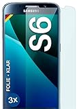 moex FlexProtect Schutzfolie kompatibel mit Samsung Galaxy S6 Displayschutz nur 0.2 mm dünn, Folie für das Display, HD Ultra klar und extra kratzfest - 3 Stück