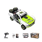 1/12 RC Autos, 4WD All Terrain Offroad Monster Truck, Schnelles 30 km/h RC Drift Auto mit Gyroskop, 7-farbigen LED-Leuchten und Ersatzreifen, 4X4-Geländewagen für Erwachsene (Grün)
